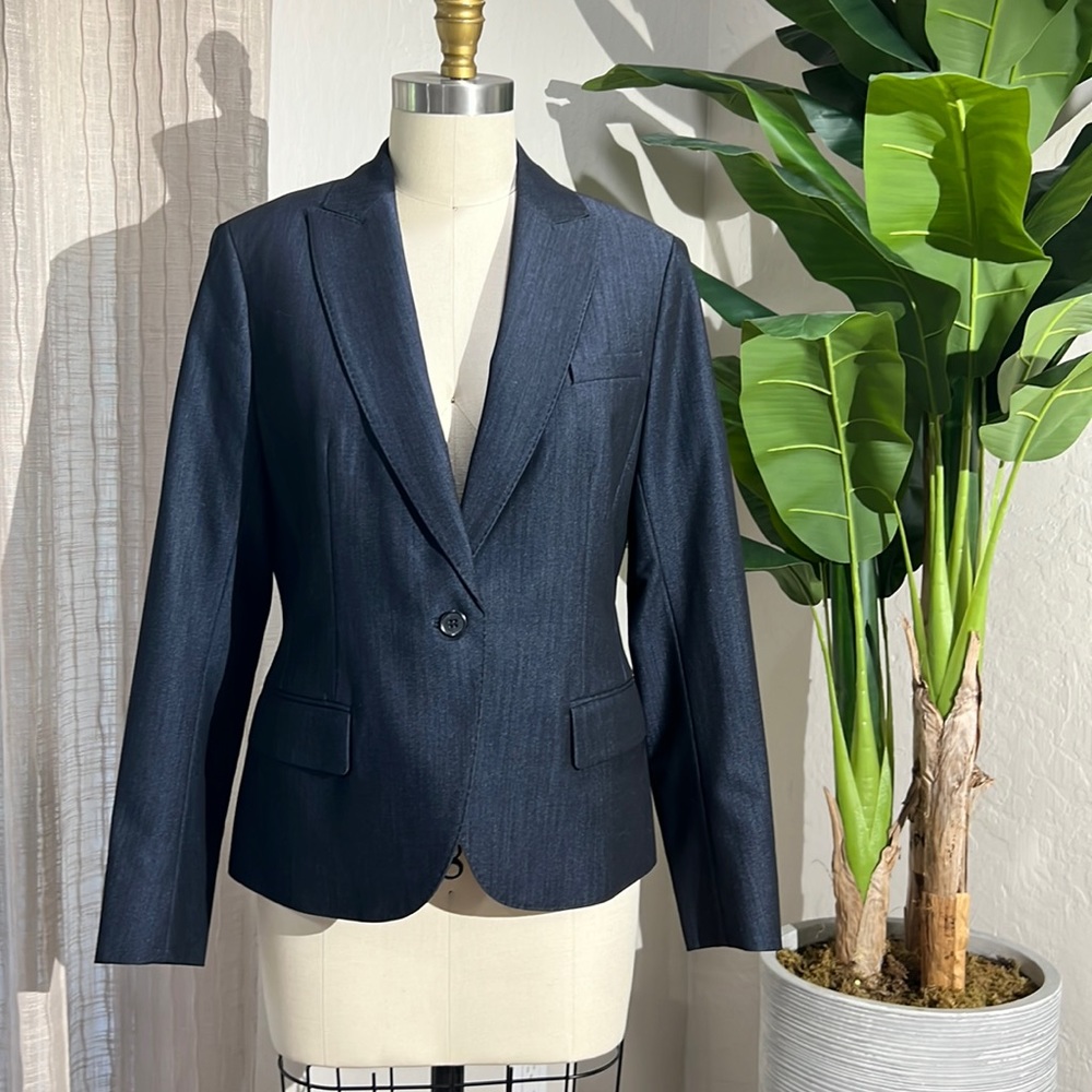 Anne Klein indigo twill blazer/jacket new with tags size 8